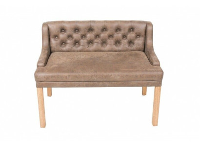 Chesterfield Bank Textil Sitz Bänke Restaurant Stoff Laden Sofa Leder